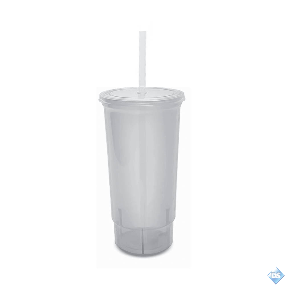 VASO 32 OZ BACHELOR NATURAL C/TAPA Y POPOTE Envases y Plasticos